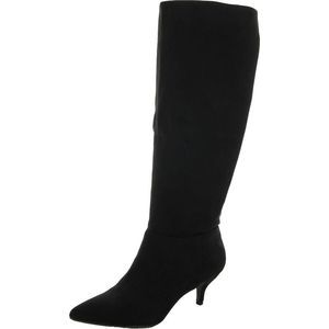 Faux suede  Womens Black Wide Calf Over-The-Knee Boots Shoes NWT